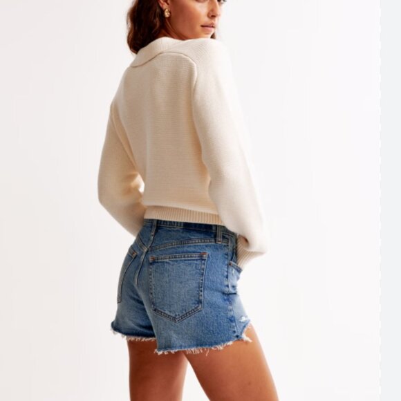 Abercrombie & Fitch Curve Love High Rise Mom Short - Size US24/00 - Picture 1 of 7